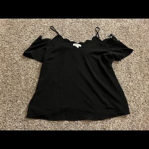 Black off the shoulder top
